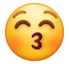 ๐ Kissing Face with Closed Eyes Emoji