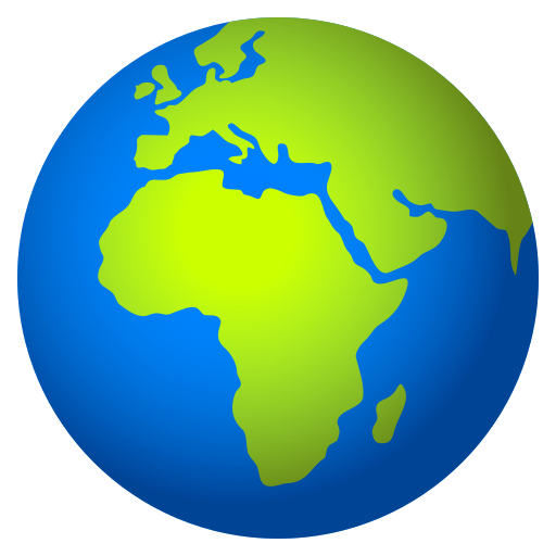 🌍 Bola dunia Eropa-Afrika emoji